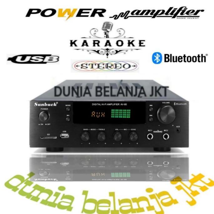 Amplifier Karaoke Sunbuck Usb Bluetooth Radio Mp3 2000Watt Asli