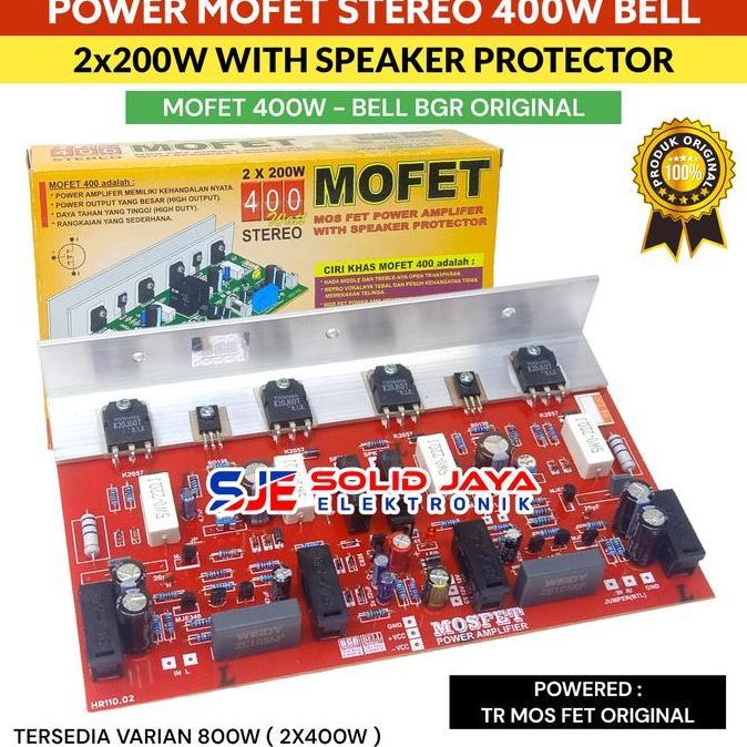 Kit Power Mofet 400W Stereo Transistor Final Asli 2X200 Watt 400 W Plus Protektor Protector Tr Mosfe