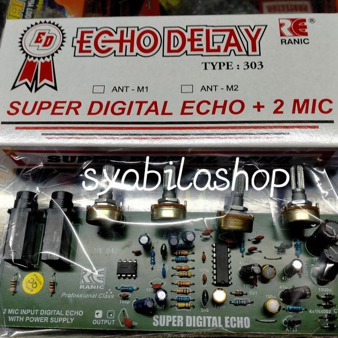 Kit Super Digital Echo Delay Plus 2 Mic Ranic High Quality