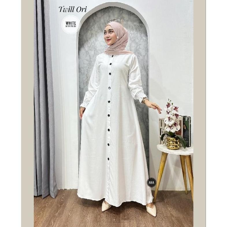Discount (Cod)Gamis Twill Ori Polos Burgundi Termurah Di Shopee Kekinian