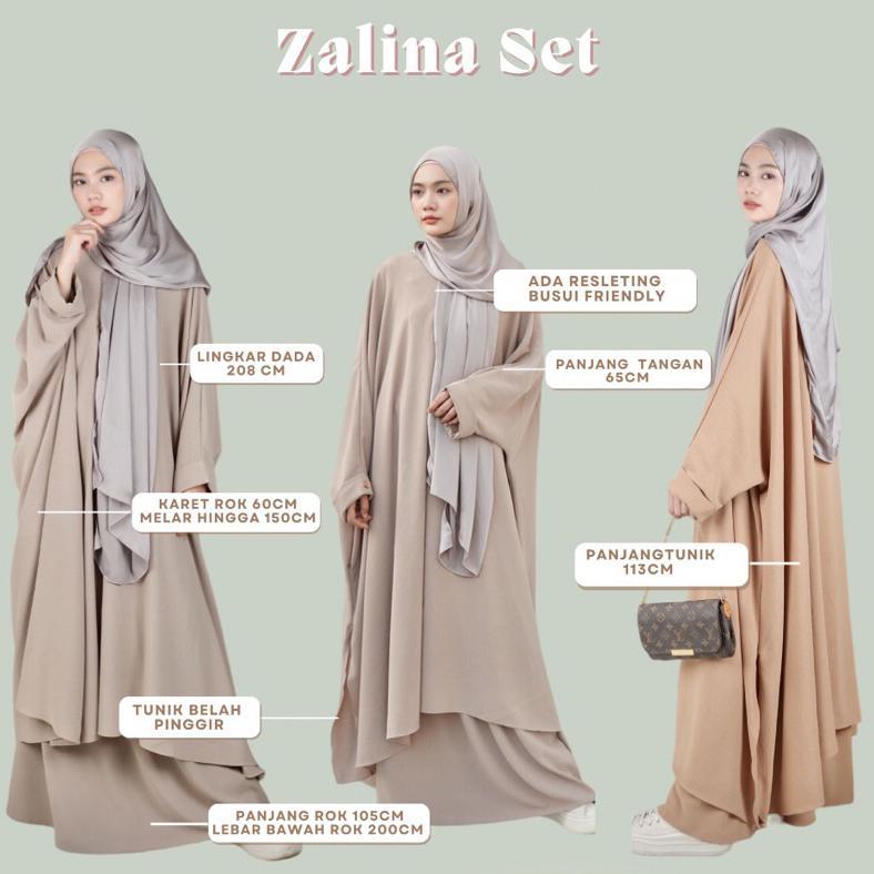 Premium Set Rok Tunik Abaya  Polos Crinkel Airflow Premium/Set Abaya Lesti