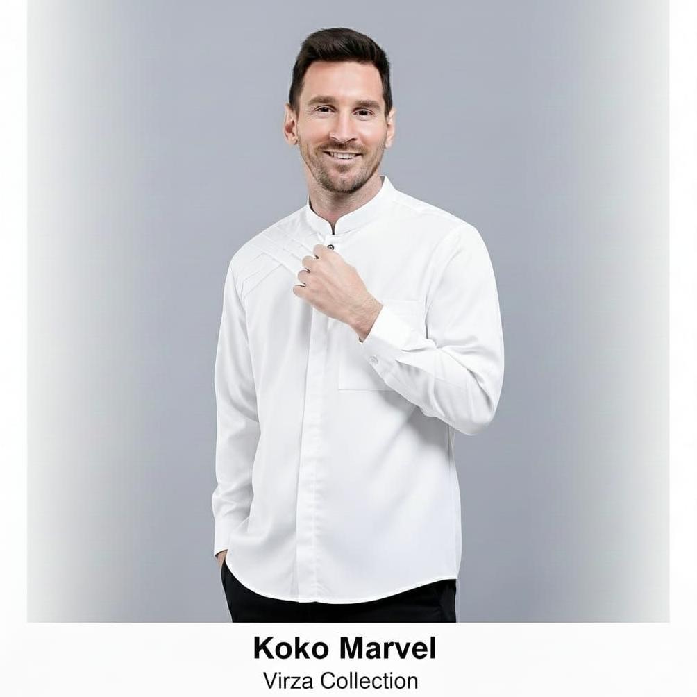 Discount Koko Pria Lengan Panjang Dewasa Mahogany Toyobo Premium Motif Marvel