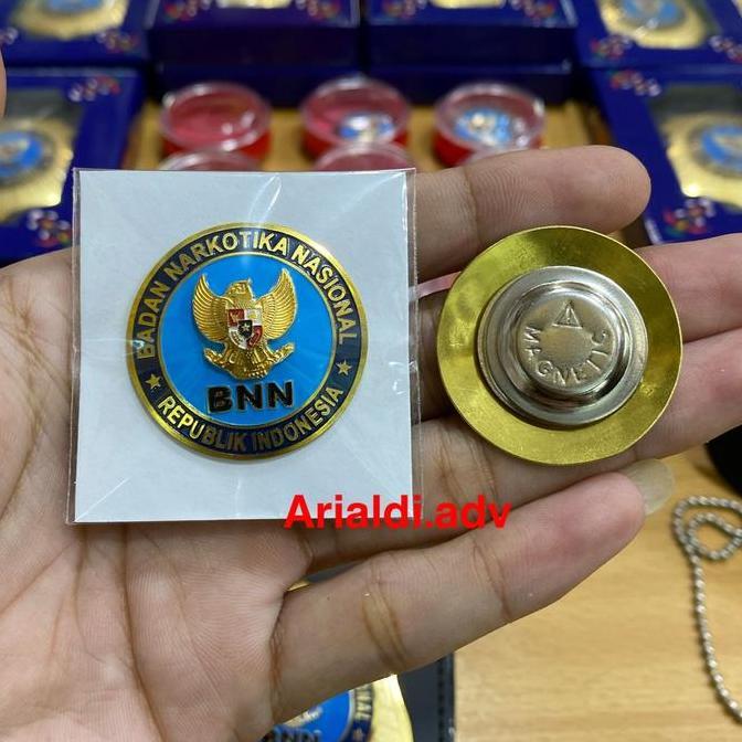 pin BNN kuningan sepuh emas magnet pin bnn kuningan magnet Original