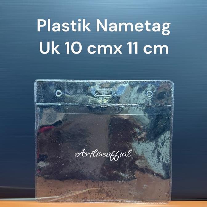 Plastik nametag uk 10 cm x 11 cm | cover kartu pengenal, kartu ujian, events dll isi 100 pcs