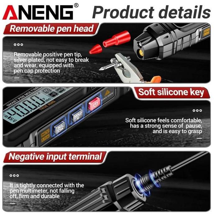Ready A3005 pro digital smart multimeter test pen non contact tespen induksi alat ukur tegangan volt
