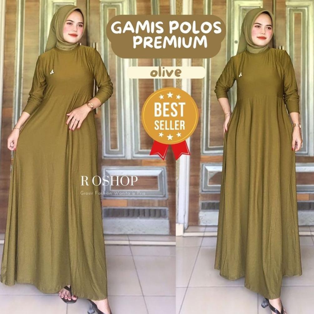 Awet [Promo]Riki Karsono Olshop - Grosir Gamis Polos Jersey All Size/Gamis Terbaru/Gamis Kekinian 20