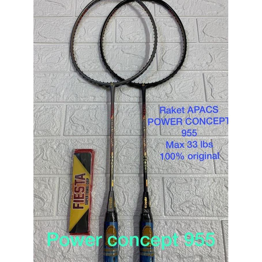 Raket Badminton APACS NEW POWER CONCEPT 955 grip 4UG1 kuat 33 lbs ORI