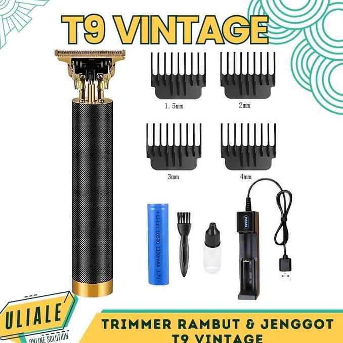 Alat Cukur Jenggot Rambut Kumis Mesin Cukur Rambut Jenggot Kumis Hair Trimmer T9 Vintage