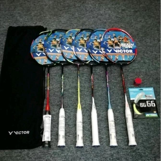 Raket Badminton Victor Full Carbon 30lbs free senar dan grip