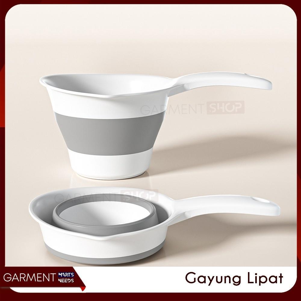 Gayung Mandi Lipat Silikon Portable Ember Air Traveling Gayung Camping Fodable Multifungsi
