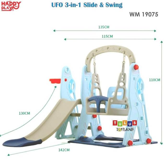 Ready Perosotan Ayunan Murah Happy Play UFO Silde Swing Basketball Mainan Anak WM19075 murah