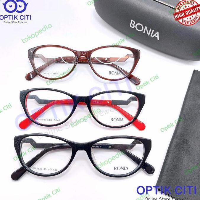 New  frame kacamata wanita cat eyes bonia 1527 grade original