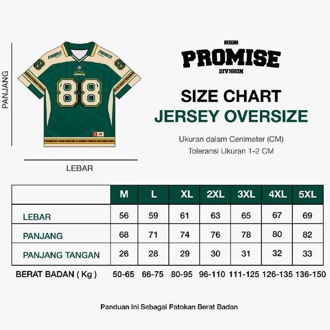 PROMISE Jersey Vintage Oversize Boxy Promise Jumbo Big Size Skena Pria Wanita Uni Tshirt Sport Dri-f
