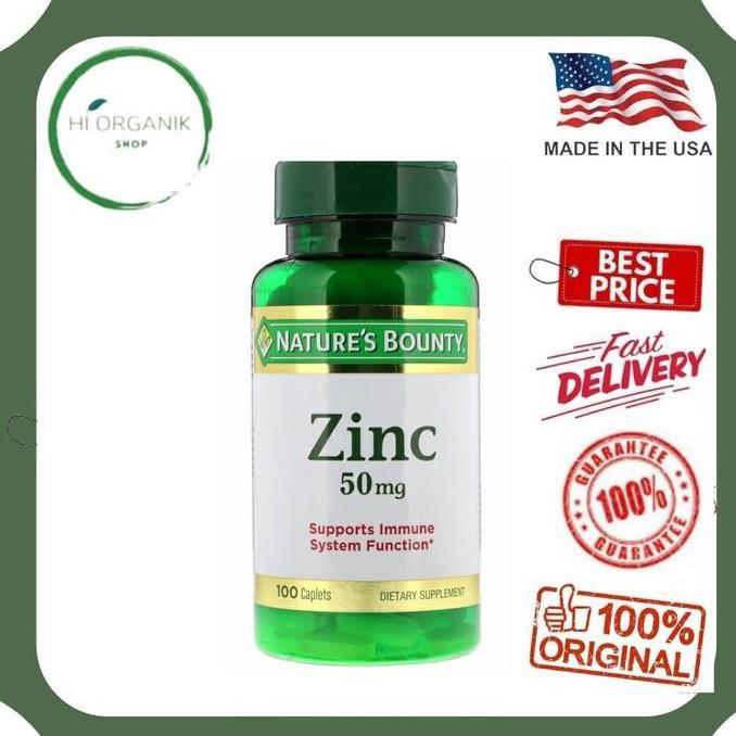 Nature's Bounty Zinc 50 mg 100 Caplets