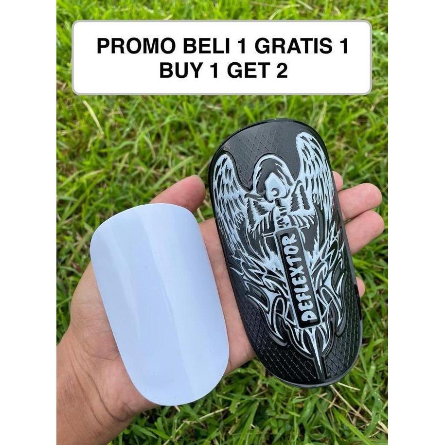 Deflextor - PROMO BELI 1 GRATIS 1 Skin Deker Polos Shinguard Pelindung Tulang Kering Deker Kaki Bola