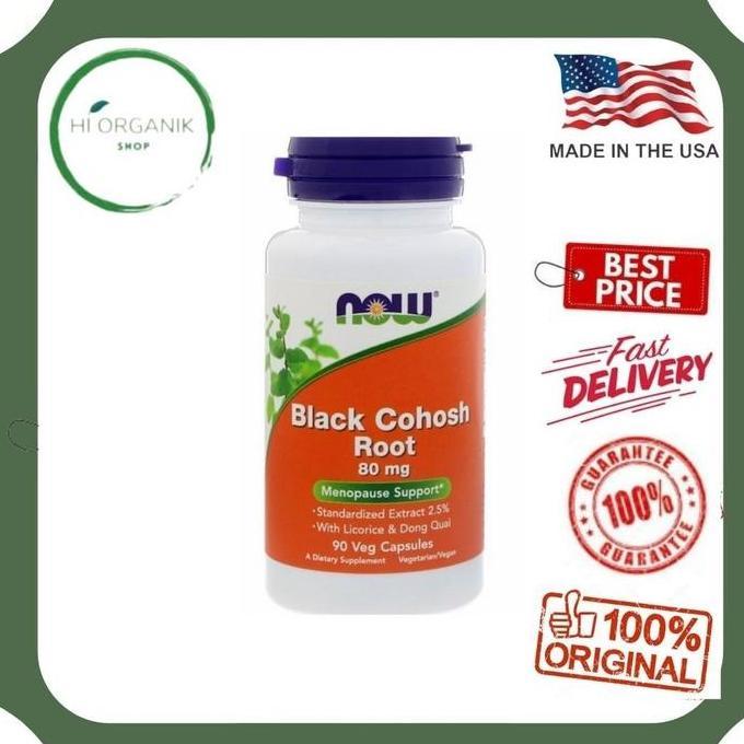 Now Foods Black Cohosh Root 80 mg 90 Veg Caps Menopause Support