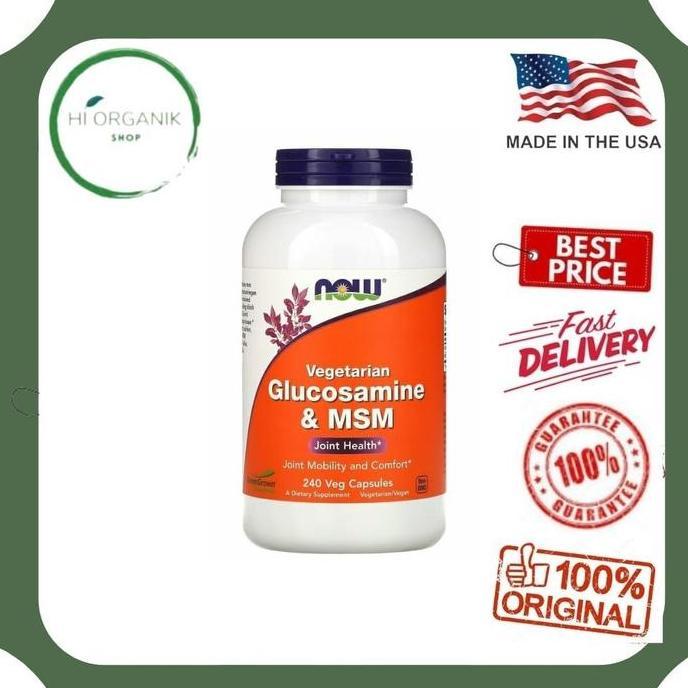 Now Foods Vegetarian Glucosamine & MSM 240 Veg vit joint - MSM Vegan