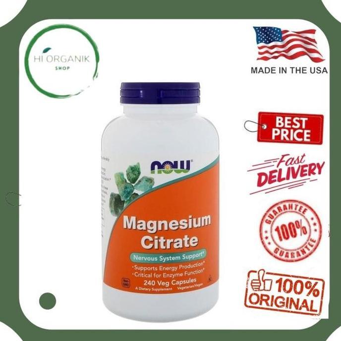 Now Foods Magnesium Citrate 240 Veg Caps ; 120 Veg Caps