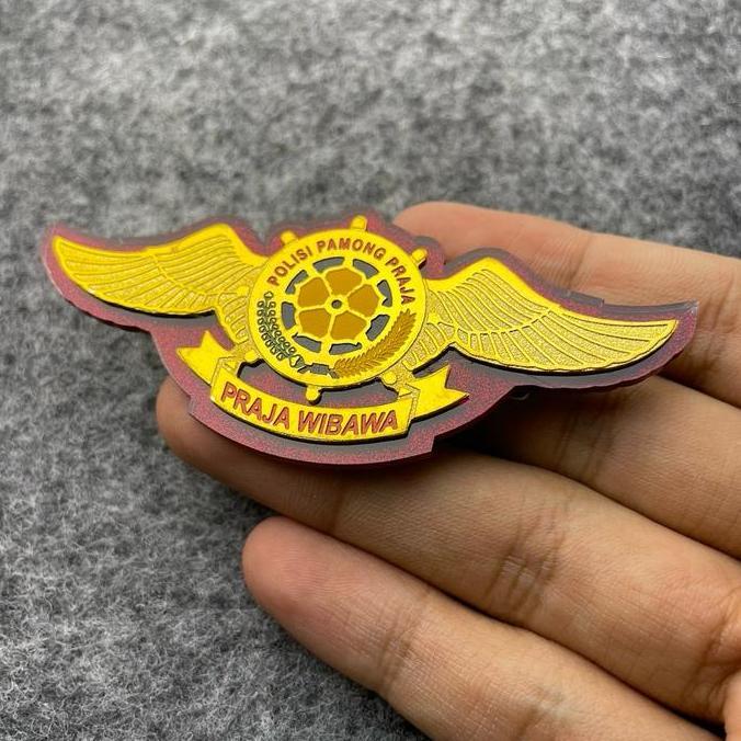Lencana Wing Satpol PP Pin Wing Satpol PP Emblem Wing Satpol PP -Magnet Best Quality