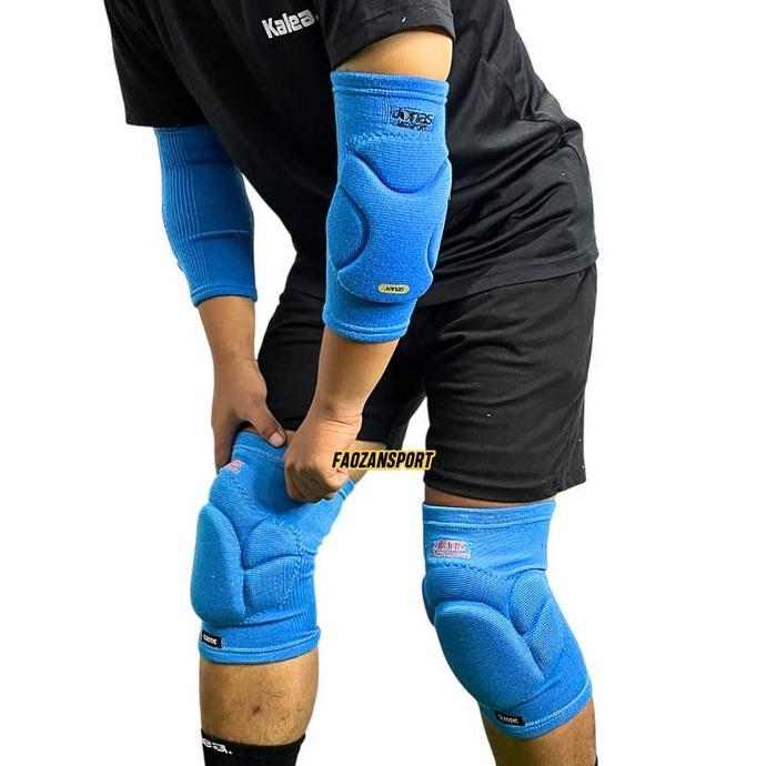 Paket Kneepad Jonas V2 Elbowpad Pro Touch Deker Pelindung Lutut Siku Tangan Kiper Futsal