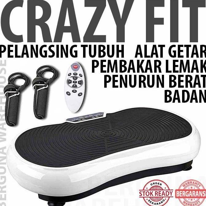 Alat  Olahraga Fitness Pembakar Lemak Getar Kaki Tangan Pelangsing Badan Ultra Thin Crazy Fit Plat O