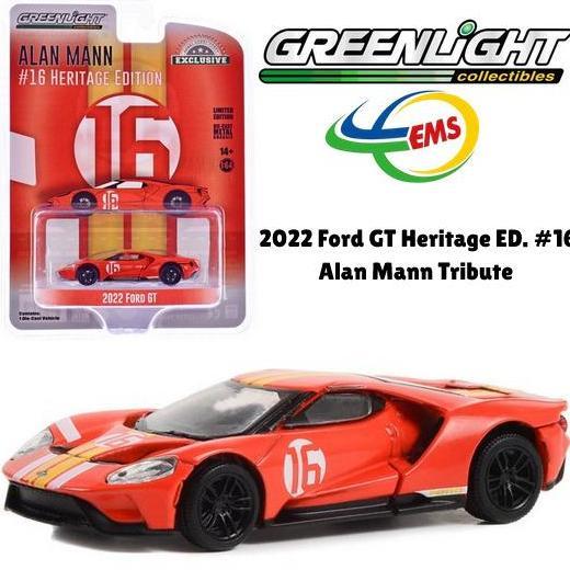 30395-GL - Greenlight 1/64 2022 Ford GT Heritage ED. #16 Alan Mann Tribute