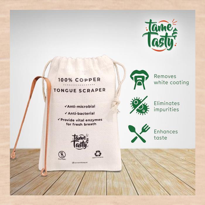Alat Pembersih Lidah 100% Copper - Tongue Scraper from India