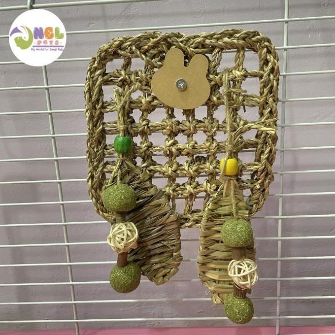MAINAN KELINCI ONEL HAY MESH SQUARE 002/rabbit toys/rabbit chew toys