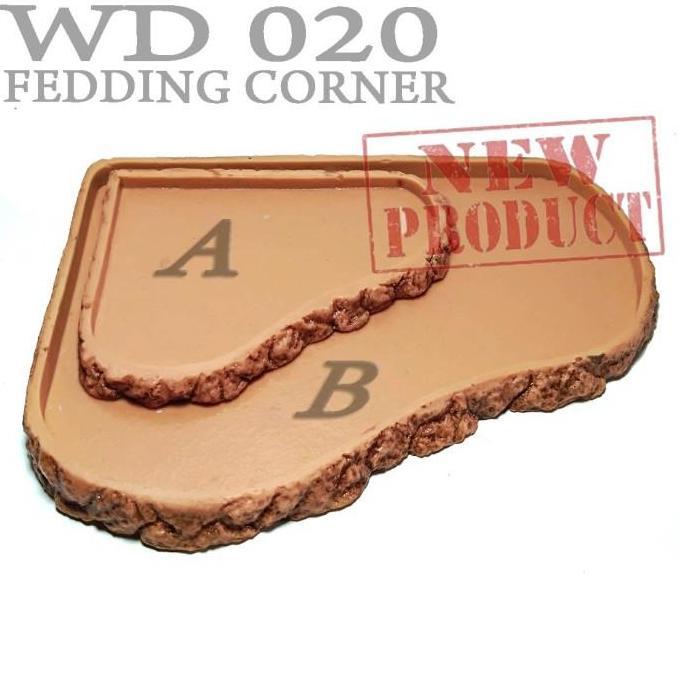 WD020B FEEDING DISH TEMPAT MAKAN REPTILE KURA SULCATA TORTOISE IGUANA