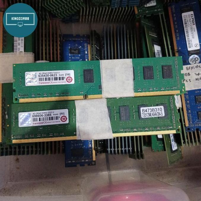 RAM MEMORY PC 4GB 2RX8 PC3 10600U DDR3 1333MHZ TRANSCEND