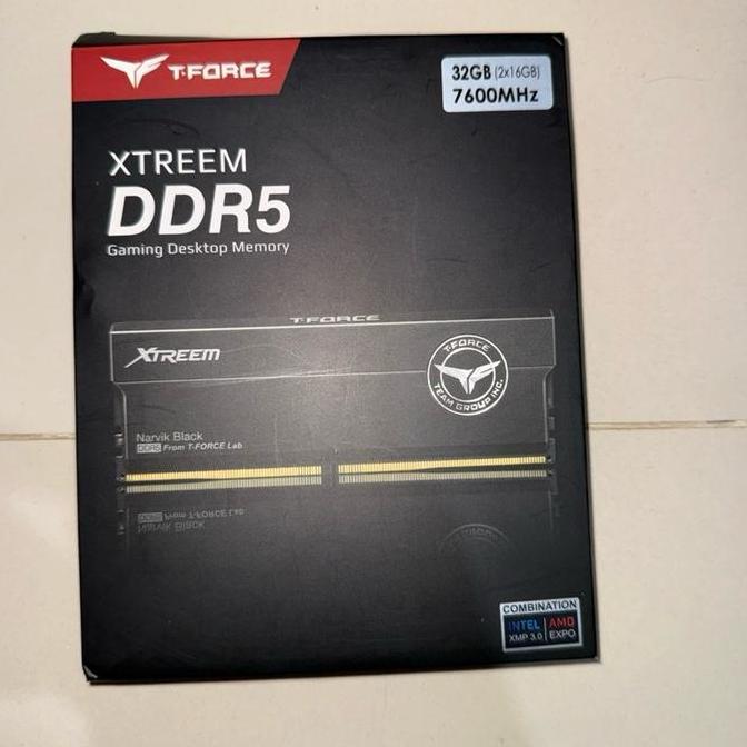 Team XTREEM BLACK DDR5 7600 Mhz 32GB Dual Channel (2x16GB) ram team xtreem ddr5 2x16gb 7600mhz ram t