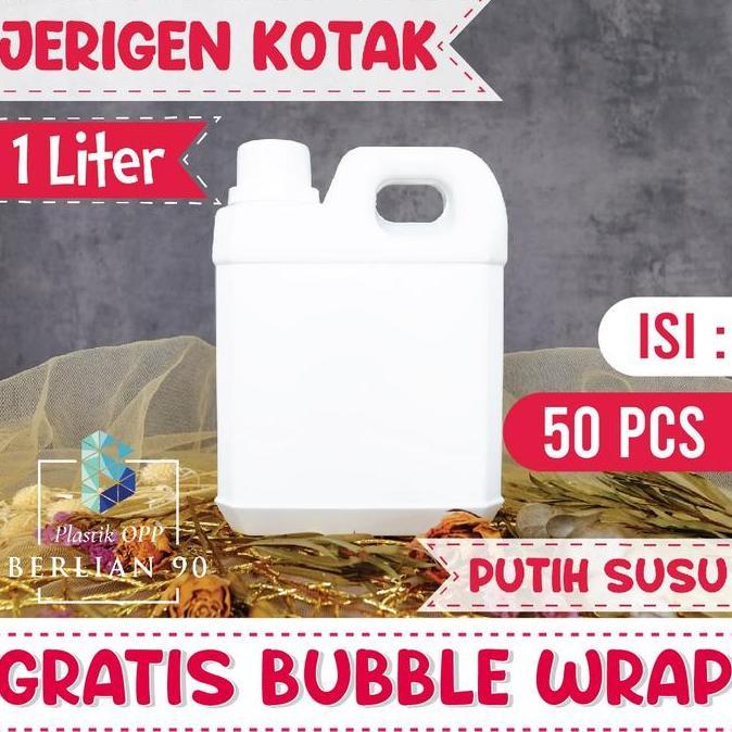 Jerigen 1 Liter / Botol Plastik 1 lt / Jerigen Kotak 1000 ml