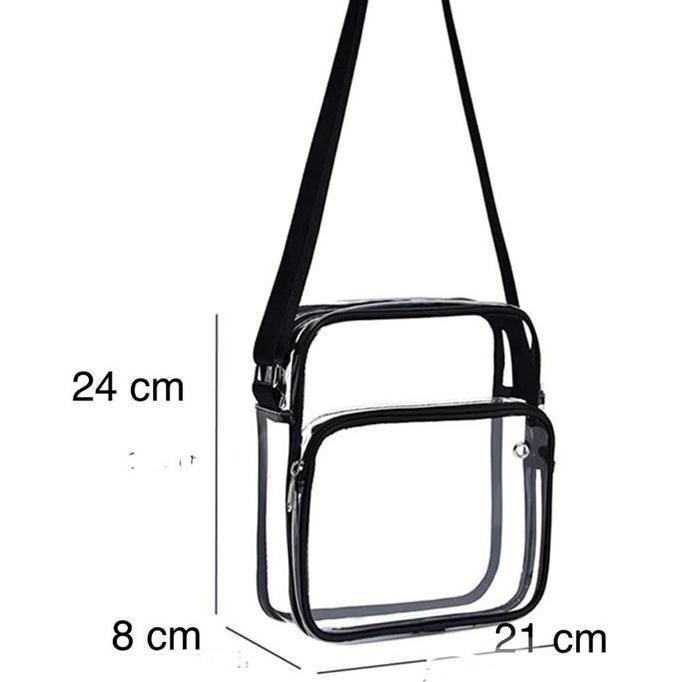 Tas Selempang Cantik  PVC Transparan Acara Konser Artis KPOP Sling PVC Bag Kekinian Populer SHA