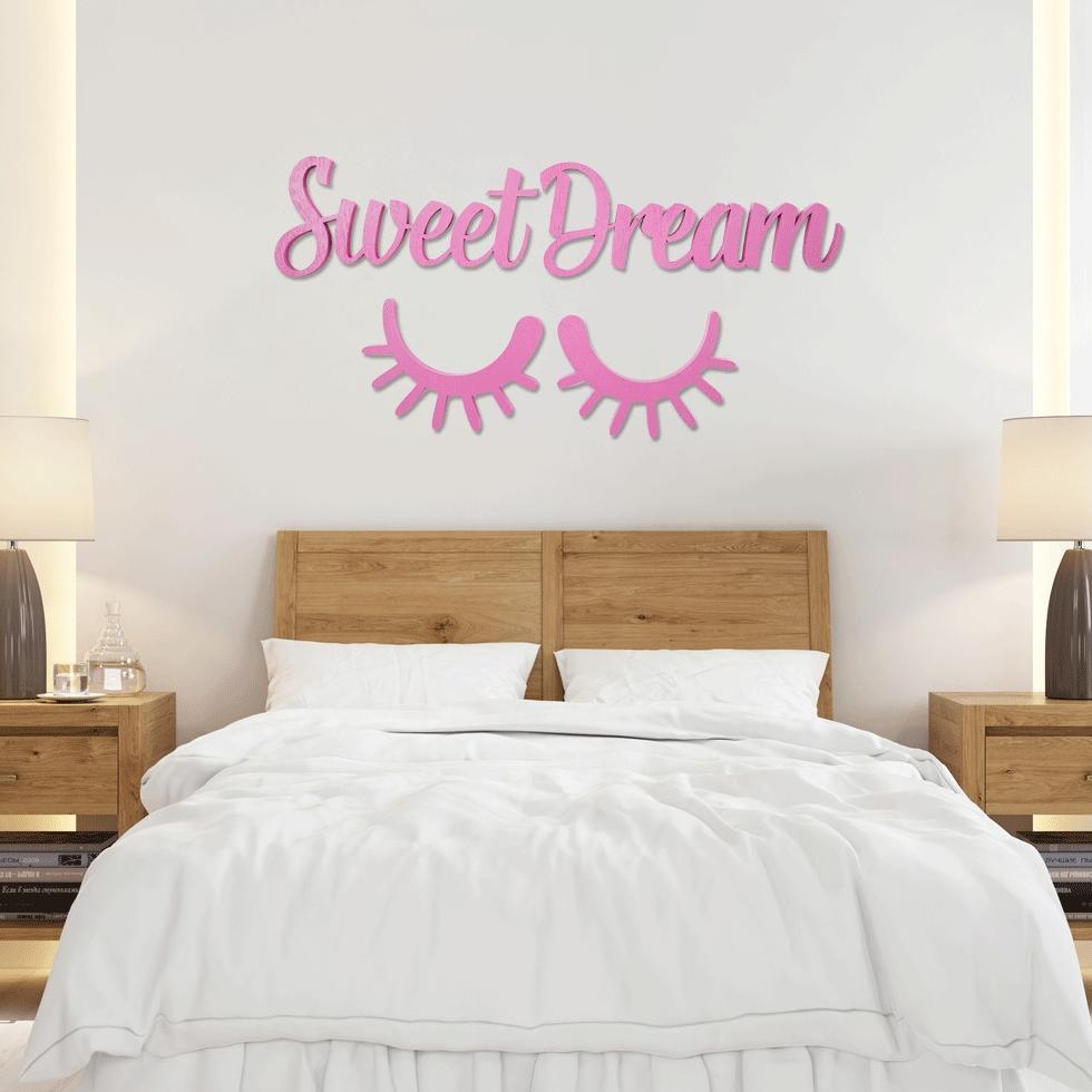 Hiasan dinding Kamar Sweet Dream dekorasi rumah ruangan kamar tidur Hiasan kayu