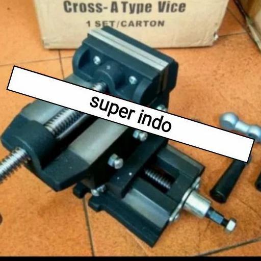 Ragum Cross 4inch 4 inch inci Catok Silang Bench cros Vise mesin bor