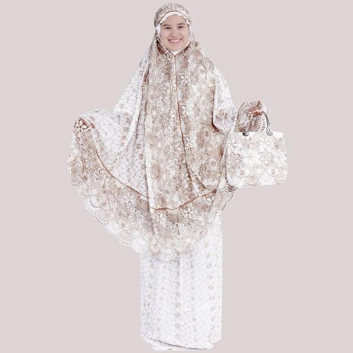 Spesial Mukena Sutra Paris Prada Kd Lebar Tas Behel / Mukena Sutra Ori Bagus