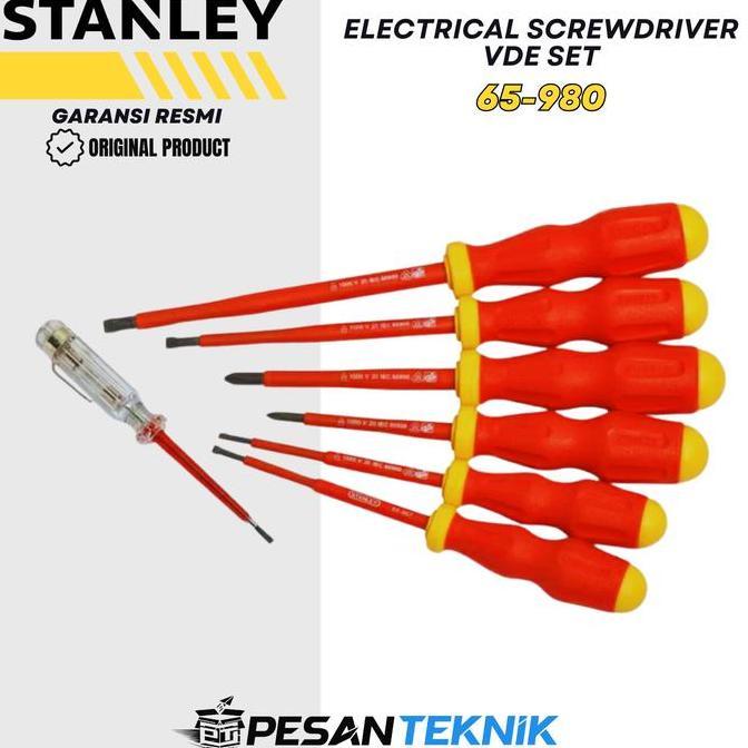 Stanley Electrical Screwdriver VDE Set Obeng Listrik VDE 7Pcs 65-980