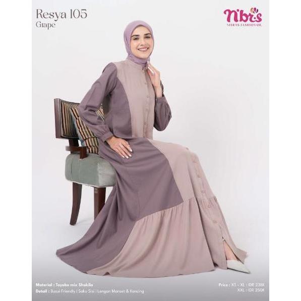 Spesial Resya 105 Gamis Nibras || Material Bahan Toyobo Mix Shakila