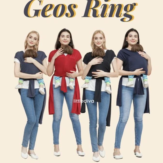 Geos Ring Gendongan Bayi Silang Selempang Baby Wrap carrier Sling
