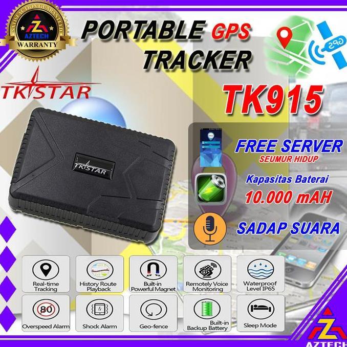 GPS TRACKER PORTABLE TKSTAR TK915 TK 915 MOBIL MOTOR 10000MAH ORIGINAL DAN TERPERCAYA