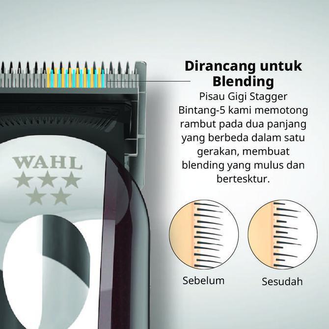 naisuyh - [ori]wahl 5 star magic clip cordless clipper - alat cukur rambut profesional / wahl origin