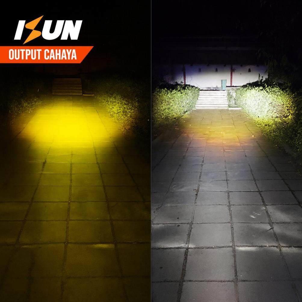 BIG PROMO ISUN LASER GUN LED Headlamp Motor Bebek Matic D2 H6-P15D-25 DC9-60V/12W