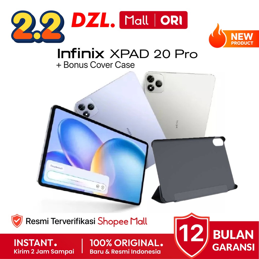 DZL - Tablet INFINIX XPAD 20 Pro 8/256 GB Tab Sim Card Pad 4G LTE WiFi Original Resmi Official Store