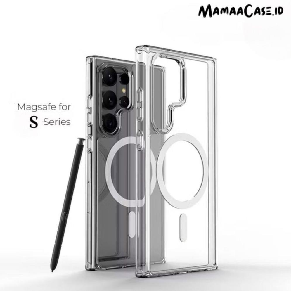 CUCI GUDANG Clear Case Magsafe Magnetic Hybird SAMSUNG S21 FE S23 FE S24 FE S 25 FE S21 S21+ S22 S22