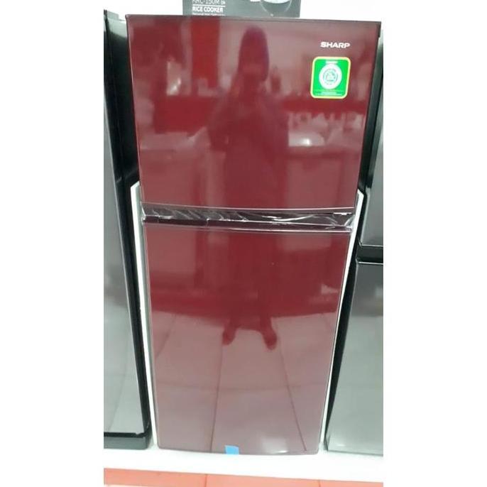 KULKAS 2 PINTU SHARP SJ-195MD-SR/SG SJ195MD SR / SG SJ 195 MD [BDG]