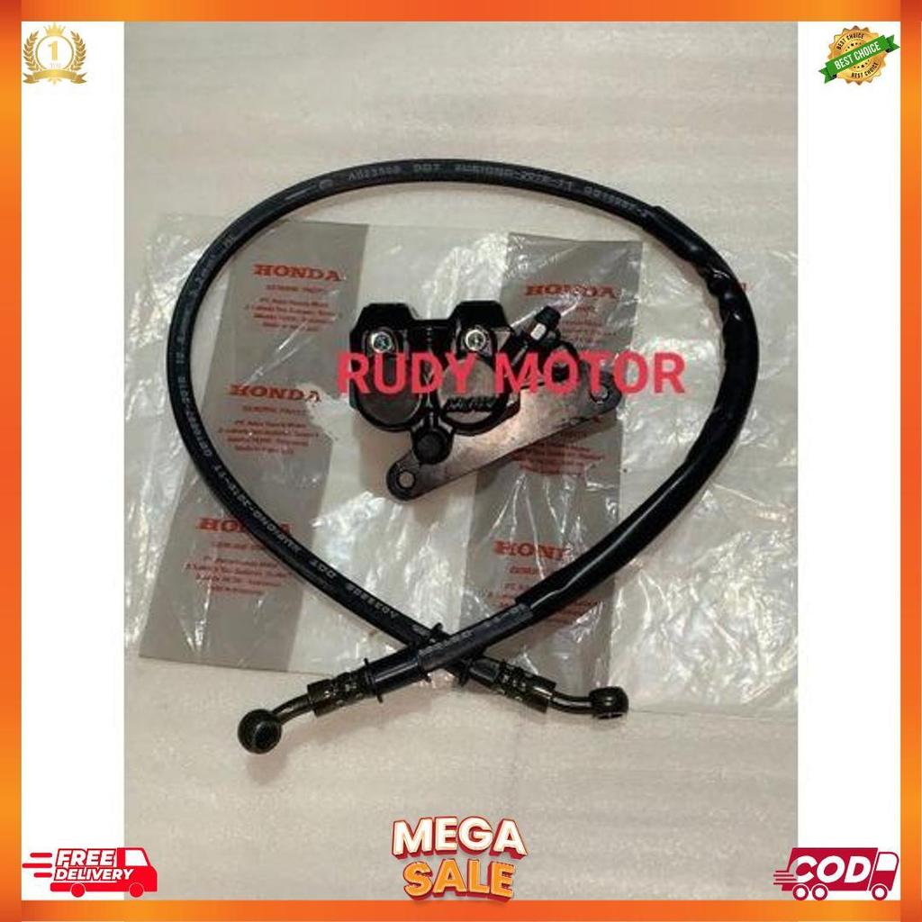 KALIPER CAKRAM PALA BABI DEPAN KARISMA SUPRA X 125 SET SELANG REM ORI [S1]