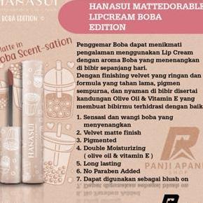 Lippapipu- Lip Cream Hanasui Boba Edition Matcha Latte No 16 Brown Sugar Ombre Original Tahan Lama D
