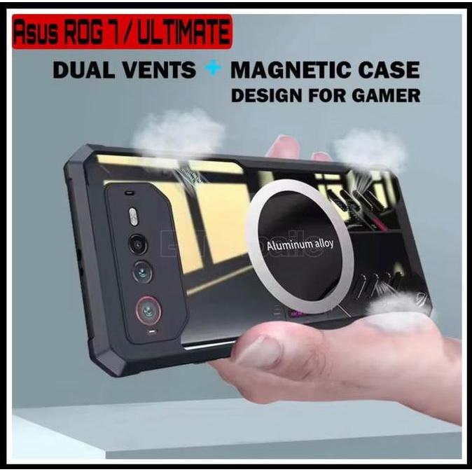 Asus Rog Phone 7 / Ultimate Cooling Magnetic Original Case Transparan