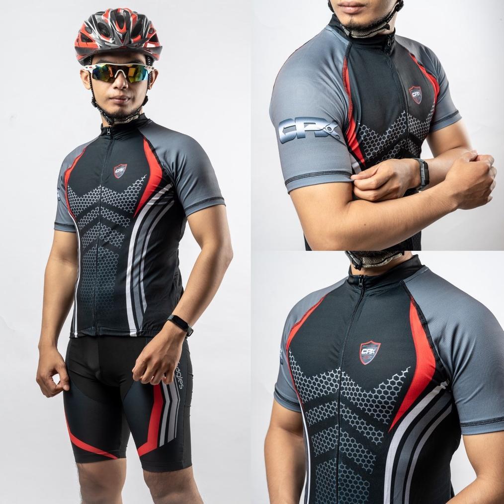 CUCI GUDANG CPX Sport Setelan Baju Jersey Sepeda RB RoadBike Celana Gowes Padding Spon terbaik