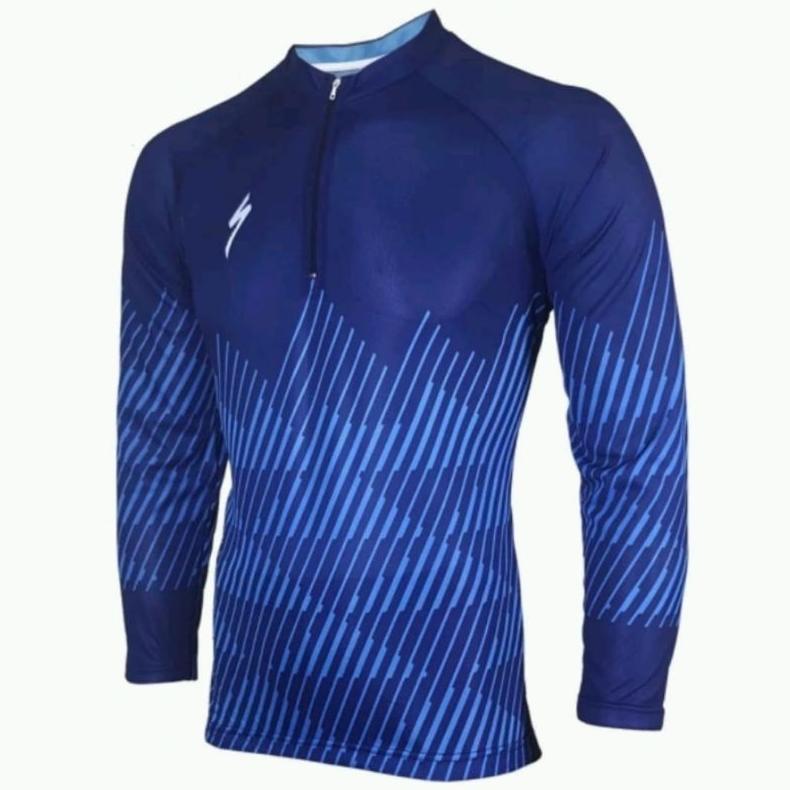 PROMO Baju sepeda balap lengan panjang cowok cewek cowo cewe pria wanita kaos jersey roadbike merah 